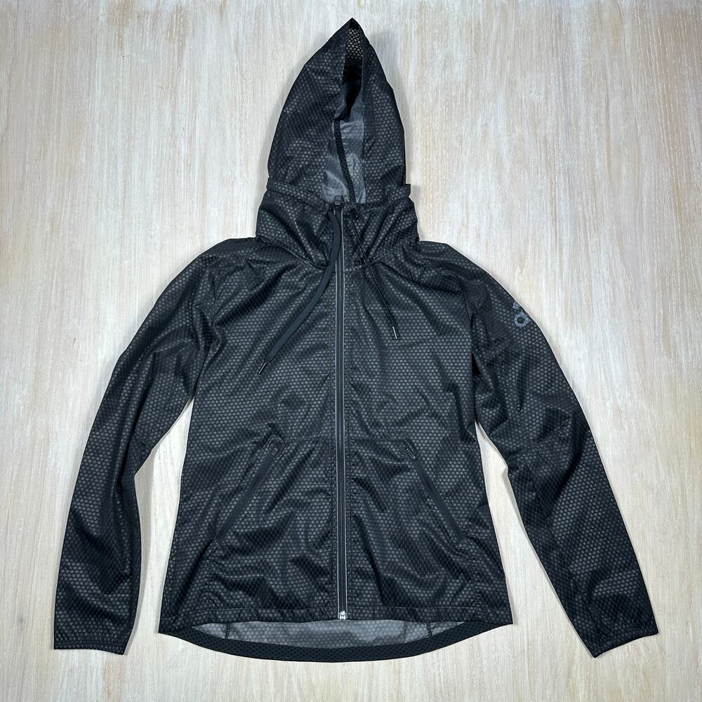 Adidas Performance Climastorm Black Full Zip Windbreaker Active Running Jacket S